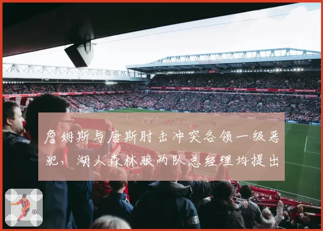詹姆斯与唐斯肘击冲突各领一级恶犯,湖人森林狼两队总经理均提出上诉